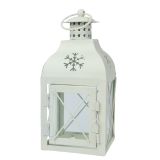 NAMIZNI OKRASEK DECORIS LANTERNA, RDEČA ALI BELA 9X9X20 CM. SORT