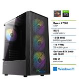 NAMIZNI RAČUNALNIK PC PLUS R57600 16GB 1TB RTX5060 W11 GAMER 8GB