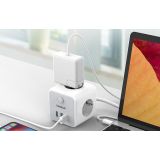 NAMIZNI RAZDELILEC TESSAN 301C 3X VTIČNICA, 2X USB-A, 1X USB-C