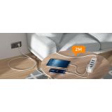 NAMIZNI RAZDELILEC TESSAN 307C 4X VTIČNICA, 2X USB-A, 1X USB-C, STIKALO