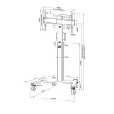MOBILNO STOJALO ZA ZASLON NEOMOUNTS 37-75" 70 KG, FL50S-825BL1