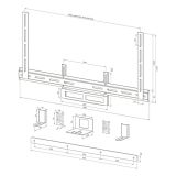 STENSKI NOSILEC ZA ZASLON NEOMOUNTS UNIVERZALNI NOSILEC ZA AV DODATKE AV2-500BL