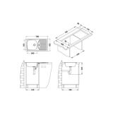 NERJAVNO POMIVALNO KORITO ALVEUS BASIC 150, LEINEN 780X450 MM LUX