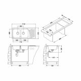 NERJAVNO POMIVALNO KORITO ALVEUS ELEGANT 70, SATIN 1110X510 MM