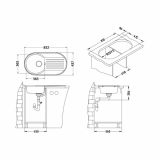 NERJAVNO POMIVALNO KORITO ALVEUS FORM 40, SATIN 832X437 MM