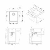 NERJAVNO POMIVALNO KORITO ALVEUS KOMBINO 20, SATIN 380X440 MM