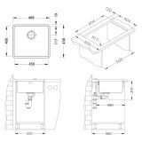 NERJAVNO POMIVALNO KORITO ALVEUS KOMBINO 40, SATIN 450X400 MM