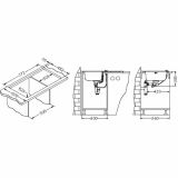 NERJAVNO POMIVALNO KORITO ALVEUS LINE 80, LEINEN 790X500 MM