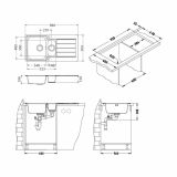 NERJAVNO POMIVALNO KORITO ALVEUS LINE MAXIM 10, SATIN 980X500 MM