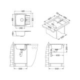 NERJAVNO POMIVALNO KORITO ALVEUS LINE MAXIM 60, SATIN 620X505 MM FS
