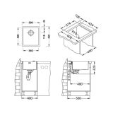 NERJAVNO POMIVALNO KORITO ALVEUS MONARCH QUADRIX 20 BRONZE 390X450 MM