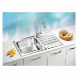 NERJAVNO POMIVALNO KORITO ALVEUS PRAKTIK 100, SATIN 980X500 MM