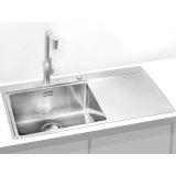 NERJAVNO POMIVALNO KORITO ALVEUS PURE UP 50, SATIN 860X525 MM DESNI