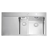 NERJAVNO POMIVALNO KORITO ALVEUS PURE UP 60, SATIN 980X525 MM DESNI