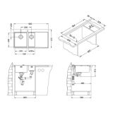 NERJAVNO POMIVALNO KORITO ALVEUS PURE UP 60, SATIN 980X525 MM LEVI