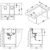 NERJAVNO POMIVALNO KORITO ALVEUS STYLUX 20,SATIN 595X510 MM LEVI