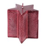 SVEČA BIZZOTTO 7X7.5 CM NIVA RDEČA STAR