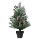 NOVOLETNA JELKA DECORIS 60 CM, LEDENA Z JAGODAMI WINDHAM MINI