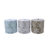 TOP SVEČA 7 CM SNEŽINKE ZLATA/SREBRNA/A.MODRA