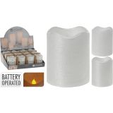 SVEČA BREZ PLAMENA EH 7X9 CM BELA LED