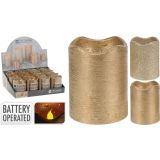 SVEČA BREZ PLAMENA EH 7X9 CM ZLATA LED