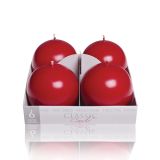 NOVOLETNA SVEČA MULLER ADVENTNA OKROGLA RDEČA 60 MM 4/1