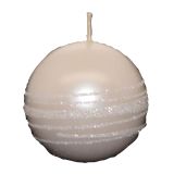 NOVOLETNA SVEČA OKROGLA 6 CM BELA