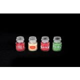 NOVOLETNA SVEČA V KOZARCU S POKROVOM 6X9 CM DIŠEČA