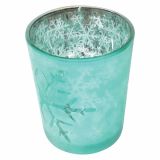 NOVOLETNI SVEČNIK R+W KOZARČEK ZA ČAJNO SVEČKO MODRI 6.5 CM