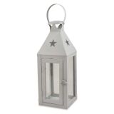 NOVOLETNI SVEČNIK R+W LENTERNA KOVINSKA 15X40 CM BELA