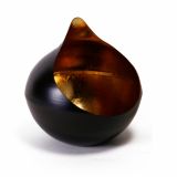 NOVOLETNI SVEČNIK R+W OKROGLI ČRNO ZLAT 14X15 CM