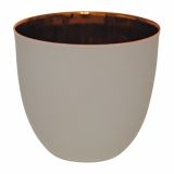 NOVOLETNI SVEČNIK R+W PORCELAN KOZARČEK 8.5 CM BAKRENI