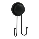 MSV OBEŠALO SA 2 KUKICE NA VAKUUM 7 X 3.8 X 19.5 CM KROM, ČRNA MEGA VENTOUSES