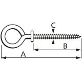 OČESNI VIJAK 68X41X3.5X35 CINKAN V ZAVITKU JE 4 KOS