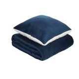 ODEJA DORMEO WARM HUG 130X190 CM IN BLAZINA MODRA