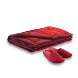 ODEJA VITAPUR FAMILY SOFT TOUCH HOME RDEČA 140X200 CM + COPATI