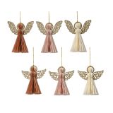 OKRASEK ZA JELKO DECORIS ANGEL 14 CM PAPIRNATI SORTIRANO