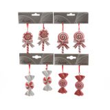 OKRASEK ZA JELKO DECORIS BONBON 7.5 CM SORT