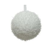 OKRASEK ZA JELKO DECORIS KROGLA, 8 CM, BELA