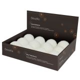 OKRASEK ZA JELKO DECORIS KROGLA, 8 CM, BELA