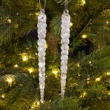 OKRASEK ZA JELKO DECORIS LEDENA SVEČA 2/1 14.5 CM