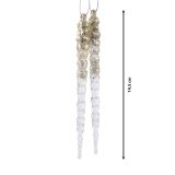 OKRASEK ZA JELKO DECORIS LEDENA SVEČA 2/1 14.5 CM
