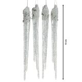 OKRASEK ZA JELKO DECORIS LEDENE SVEČE Z BLEŠČICAMI 4/1