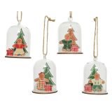 OKRASEK ZA JELKO DECORIS MEDENJAK V KUPOLI 7.5 CM SORT