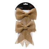 OKRASEK ZA JELKO DECORIS PENTLJA IZ JUTE 2/1 15X17 CM