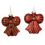 OKRASEK ZA JELKO DECORIS PENTLJA RDEČA 9X4.20X10 CM, SORTIRANO