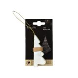 OKRASEK ZA JELKO DECORIS SMEREKA 8 CM, PAPIR, BEL