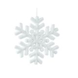 OKRASEK ZA JELKO DECORIS SNEŽINKA FI 20 CM, BELA