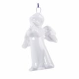 OKRASEK ZA JELKO GLOSSTYLE ANGEL BELI 8 CM SORTIRANO PORCELANASTI GLADKI VISEČ