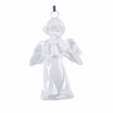 OKRASEK ZA JELKO GLOSSTYLE ANGEL BELI 8 CM SORTIRANO PORCELANASTI GLADKI VISEČ